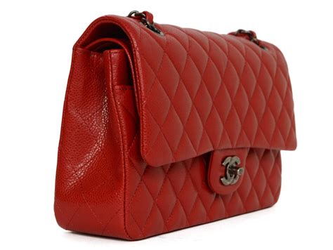 chanel red caviar|Flap Bags .